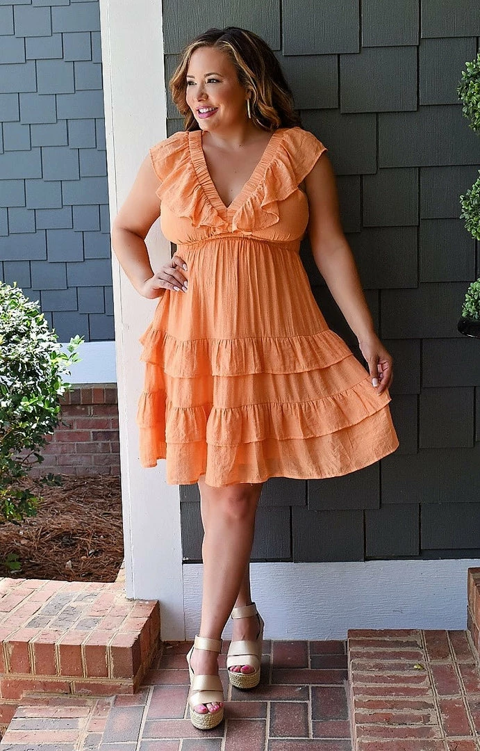 Flying Tomato - AD2491-PP - 41222 DRESSES Sweet Summers Dress - Tangerine 4 Flying Tomato - AD2491-PP - 41222 DRESSES Sweet Summers Dress - Tangerine