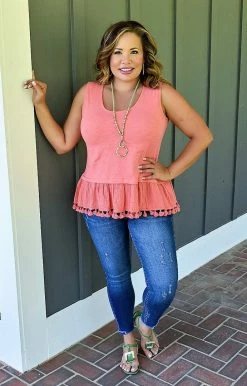 Heimish - WT1084L - 42322 Don't Waste My Time Top - Coral