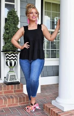 Andree - T10430-PP - 51022 TOPS Caught In A Moment Top - Black