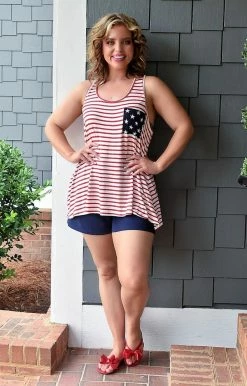 Heimish - ST6000-15 - 53022 All American Babe Print Top 7 Heimish - ST6000-15 - 53022 All American Babe Print Top