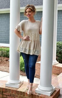 Heimish - BL-ST2181-11 - 41022 Pure Enchantment Top - Taupe TOPS