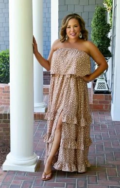 Heimish - WD1035F - 42522 DRESSES That's The Spirit Print Maxi Dress - Dusty Rose