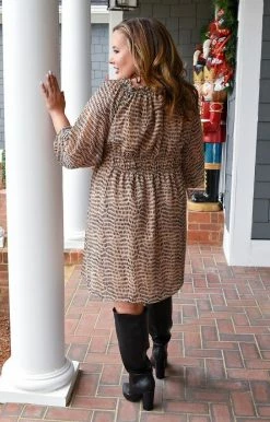 143 Story - IDM7762-PP - 1522 DRESSES Leave Your Mark Print Dress - Sand 6 143 Story - IDM7762-PP - 1522 DRESSES Leave Your Mark Print Dress - Sand