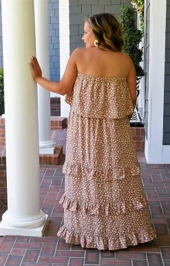 Heimish - WD1035F - 42522 DRESSES That's The Spirit Print Maxi Dress - Dusty Rose