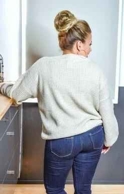 Main Strip - LL20099X - 101820 Sweetheart Wishes Oversized Sweater - Taupe 6 Main Strip - LL20099X - 101820 Sweetheart Wishes Oversized Sweater - Taupe