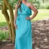 Andree - D10088 -6322 Getting The Attention Maxi Dress - Aqua DRESSES