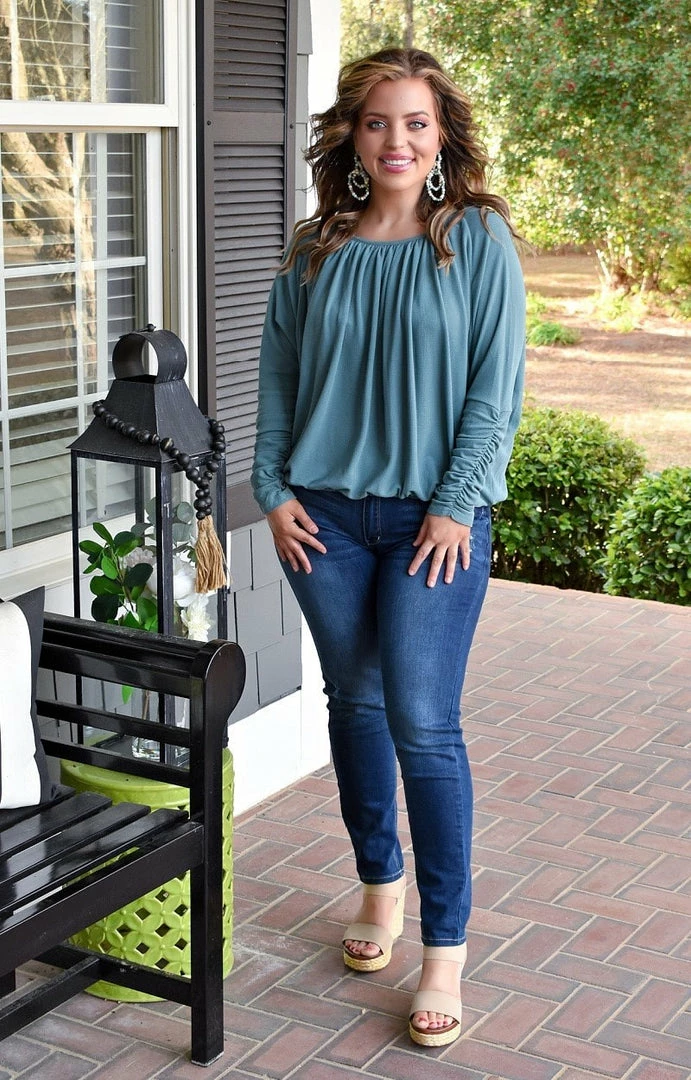 143 Story - ITB2092 - 12922 TOPS Maybe It's Love Top - Teal 4 143 Story - ITB2092 - 12922 TOPS Maybe It's Love Top - Teal