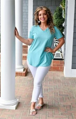 Heimish - BL-ST1565-22 - 31522 That's Enticing Top - Mint TOPS