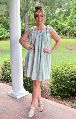 Davi & Dani - DD02209PER - 5522 On The List Tie Dye Dress