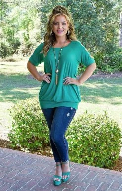 Heimish - BL-ST1687S - 4622 A Cut Above The Rest Top - Kelly Green TOPS
