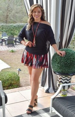 Gee Gee - DT5778A - 21722 Let You In Top - Black TOPS