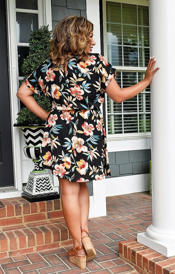 First Love - D11935 - 71922 DRESSES Stronger Than Before Floral Dress - Black 3 First Love - D11935 - 71922 DRESSES Stronger Than Before Floral Dress - Black