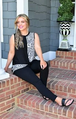 Heimish - ST2170-10 - 5322 TOPS We Belong Together Print Top - Black