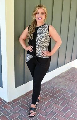 Heimish - ST2170-10 - 5322 TOPS We Belong Together Print Top - Black