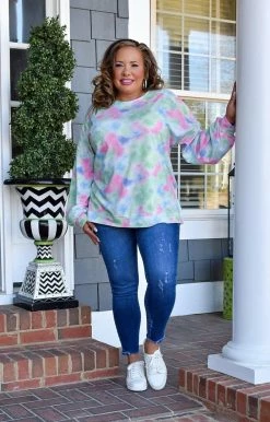 Davi & Dani - DT04057PER - 2122 Form A Bond Tie Dye Top