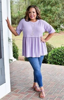 Heimish - BL-ET6611-10 - 32022 TOPS Sprinkled With Joy Top - Lavender 5 Heimish - BL-ET6611-10 - 32022 TOPS Sprinkled With Joy Top - Lavender