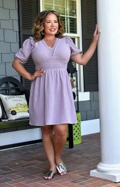 143 Story - IDM8103-PP - 6122 Forever Lovely Dress - Lavender DRESSES