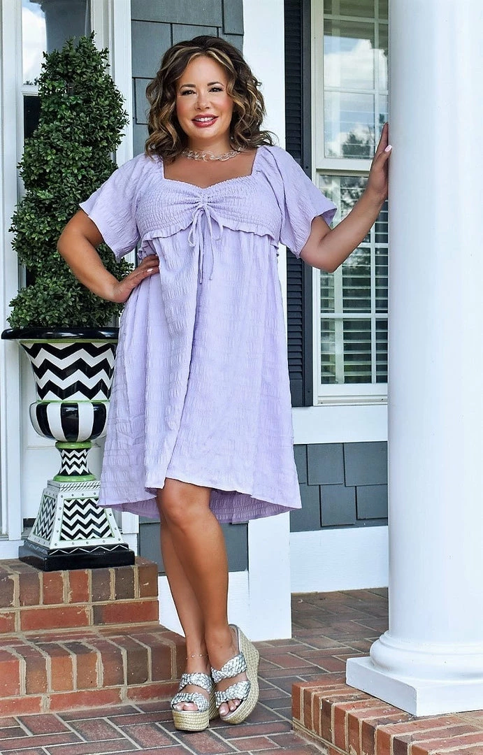 143 Story - IDM8090-PP - 6422 Familiar Style Dress - Lilac DRESSES 2 143 Story - IDM8090-PP - 6422 Familiar Style Dress - Lilac DRESSES