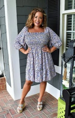 First Love - D12171 - 71622 DRESSES Spread The Love Floral Dress - Violet