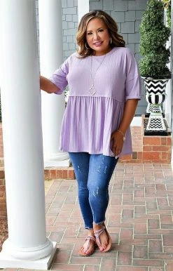 Heimish - BL-ET6611-10 - 32022 TOPS Sprinkled With Joy Top - Lavender