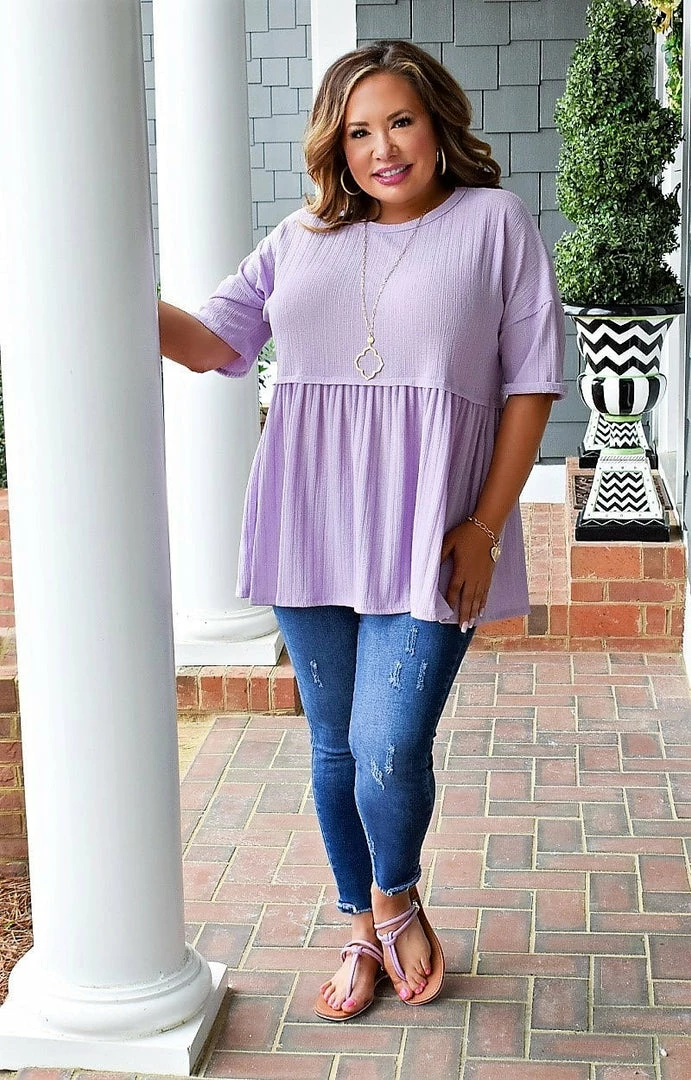 Heimish - BL-ET6611-10 - 32022 TOPS Sprinkled With Joy Top - Lavender 1 Heimish - BL-ET6611-10 - 32022 TOPS Sprinkled With Joy Top - Lavender