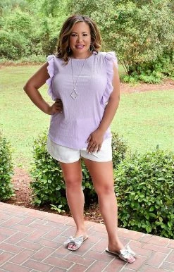 First Love - T11520 - 41022 TOPS All For Show Top - Lavender