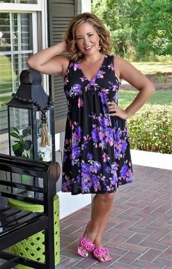 Heimish - BL-SD1062-17 - 62522 DRESSES Just So Sweet Floral Dress - Black