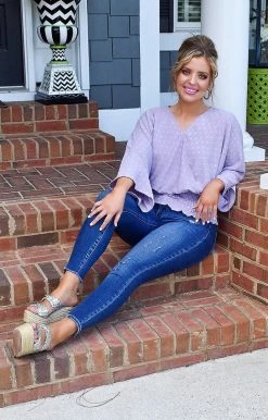 143 Story - TM6193H-PP - 6922 TOPS You're The Lucky One Top - Lavender