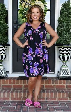 Heimish - BL-SD1062-17 - 62522 DRESSES Just So Sweet Floral Dress - Black