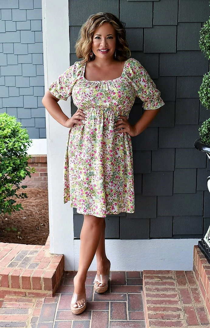 First Love - D11090-1 - 72022 On Your Best Day Floral Dress - Ivory DRESSES 2 First Love - D11090-1 - 72022 On Your Best Day Floral Dress - Ivory DRESSES