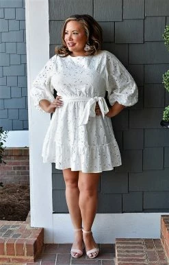 Salt & Pepper - AD2512-PP - 3722 DRESSES Heart Set On You Lace Dress - Ivory