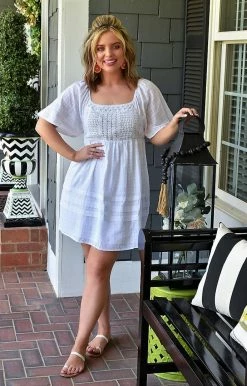 HeySon - ED5076PD - 62422 Feeling Blessed Dress - White DRESSES