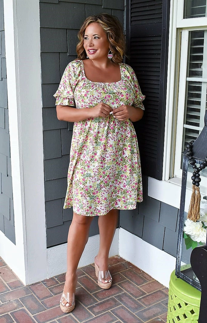 First Love - D11090-1 - 72022 On Your Best Day Floral Dress - Ivory DRESSES 1 First Love - D11090-1 - 72022 On Your Best Day Floral Dress - Ivory DRESSES