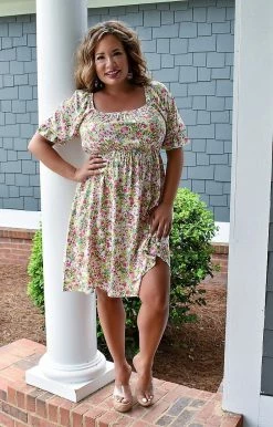 First Love - D11090-1 - 72022 On Your Best Day Floral Dress - Ivory DRESSES 7 First Love - D11090-1 - 72022 On Your Best Day Floral Dress - Ivory DRESSES