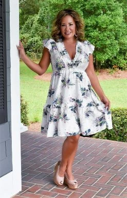 First Love - ID189 - 72222 Always The One Floral Dress - White 7 First Love - ID189 - 72222 Always The One Floral Dress - White