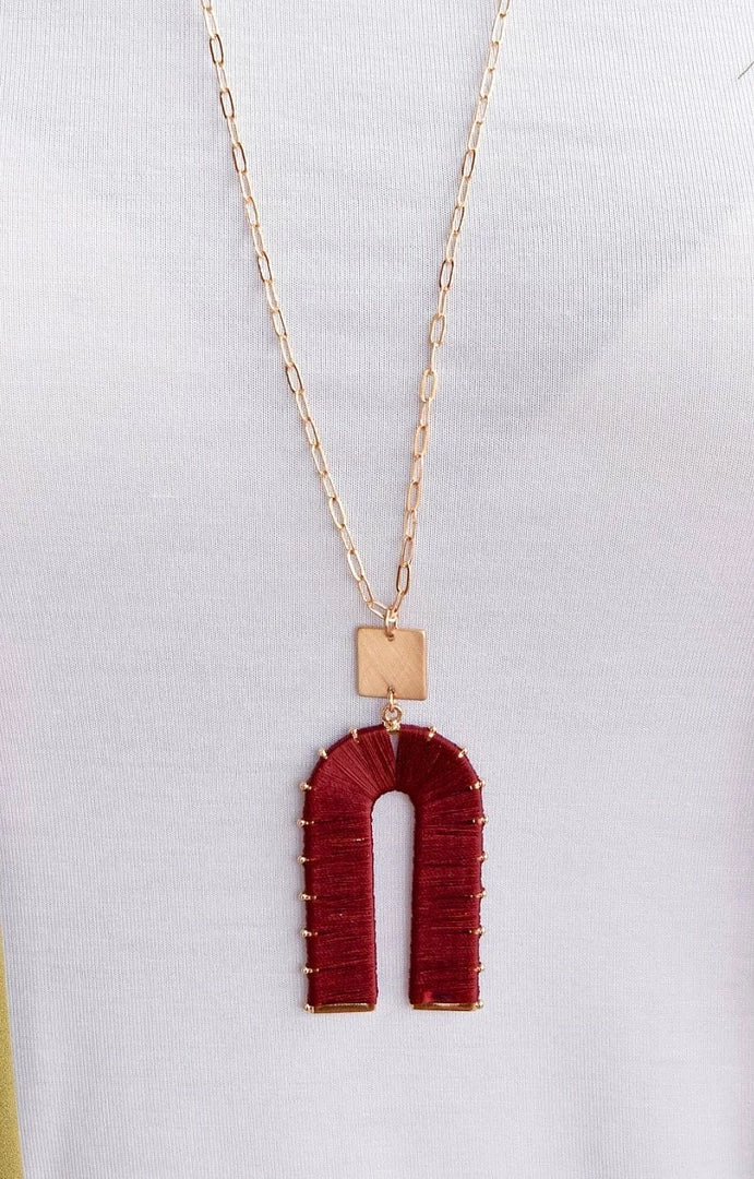 What's Hot - EMN0009WINE - 121221 Life Is Great Necklace - Wine 2 What's Hot - EMN0009WINE - 121221 Life Is Great Necklace - Wine