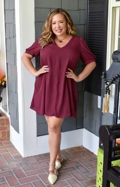 Adrienne - 2491S - 101621 Charming Ways Dress - Burgundy 7 Adrienne - 2491S - 101621 Charming Ways Dress - Burgundy