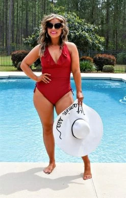 Queen - 122305 - 33022 SWIMWEAR Sunset Shore One Piece Swimsuit - Red