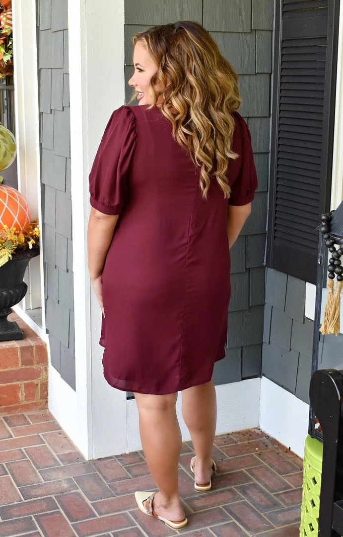 Adrienne - 2491S - 101621 Charming Ways Dress - Burgundy 3 Adrienne - 2491S - 101621 Charming Ways Dress - Burgundy
