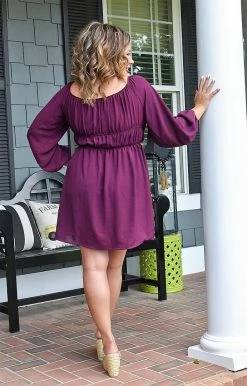 143 Story - DM7821-PP - 61622 Perfect Days Dress - Plum