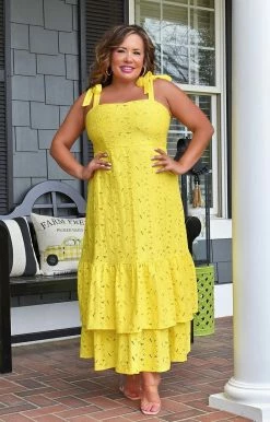 Flying Tomato - AD2496-PP - 32822 DRESSES Say No More Lace Maxi Dress - Yellow 7 Flying Tomato - AD2496-PP - 32822 DRESSES Say No More Lace Maxi Dress - Yellow