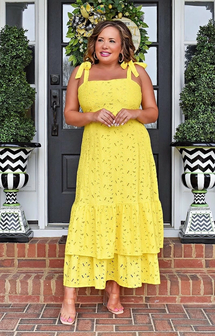 Flying Tomato - AD2496-PP - 32822 DRESSES Say No More Lace Maxi Dress - Yellow 1 Flying Tomato - AD2496-PP - 32822 DRESSES Say No More Lace Maxi Dress - Yellow