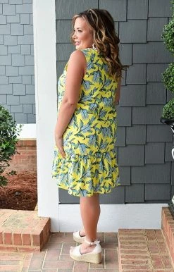 TCEC - CD02133 - 31522 Simple But Sweet Floral Dress - Yellow DRESSES 6 TCEC - CD02133 - 31522 Simple But Sweet Floral Dress - Yellow DRESSES